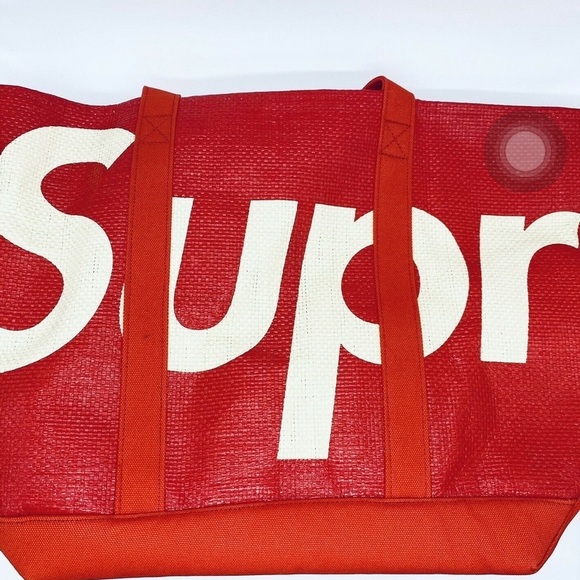 Supreme Raffia Tote Red - Picture 3 of 6